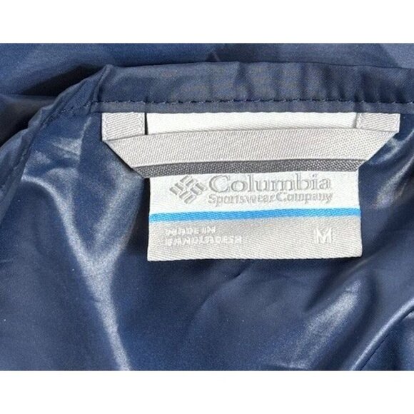Columbia Sz M Jacket Mens Flash Challenger Windbreaker Beige Blue UPF 40 Outdoor - Picture 7 of 8